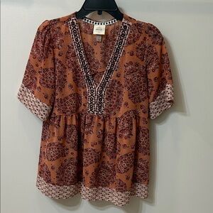 Knox Rose Boho Blouse, size small